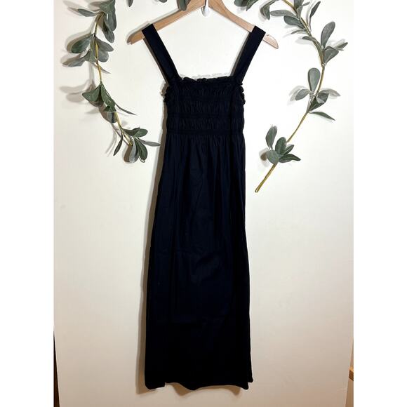 Reformation Black Smocked Maxi Dress LAST CALL - Picture 1 of 7